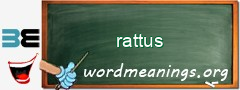 WordMeaning blackboard for rattus